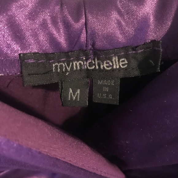 Purple Semi Formal Silk Dress - Picture 8 of 9